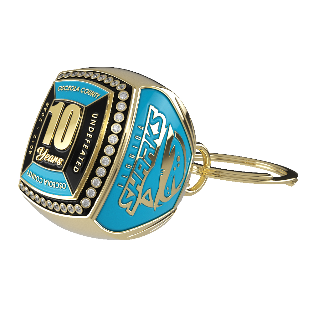 Custom Epic Keychain Ring w/ Custom Top & 2 Custom Sides