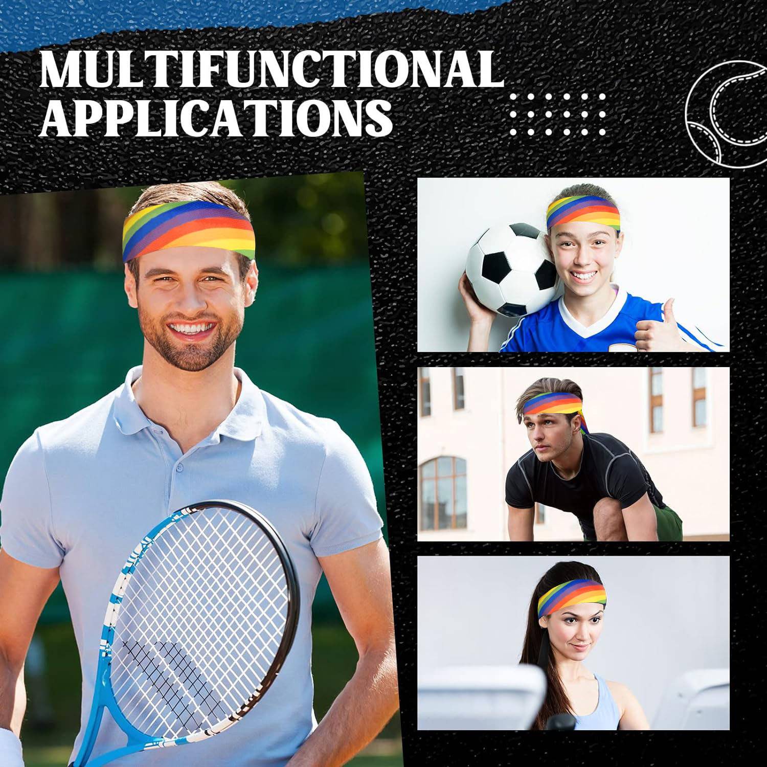 Adjustable Breathable Sweat-Wicking Sports Headband 5