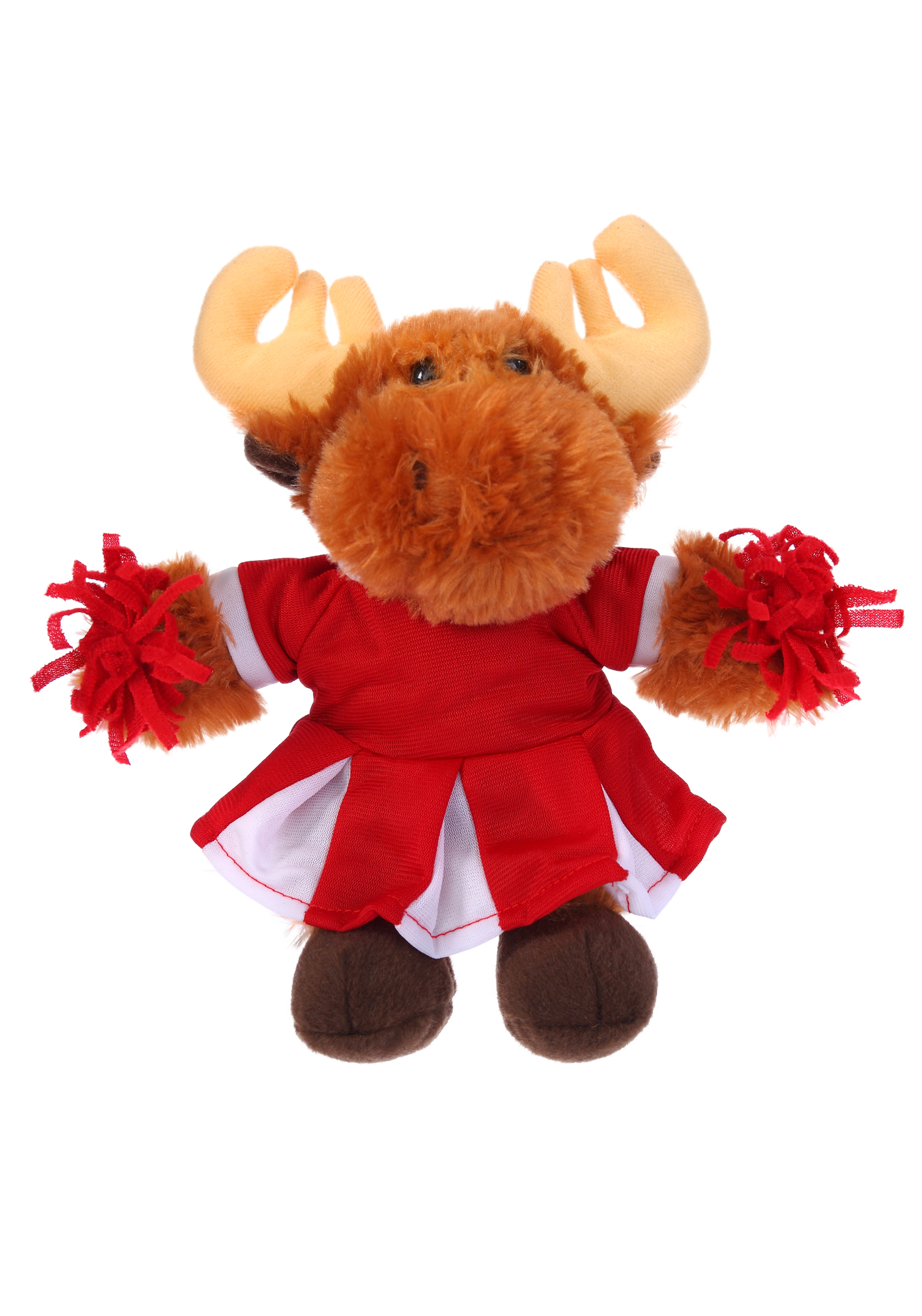 Soft Plush Stuffed Moose with Cheerleader Outfit 2