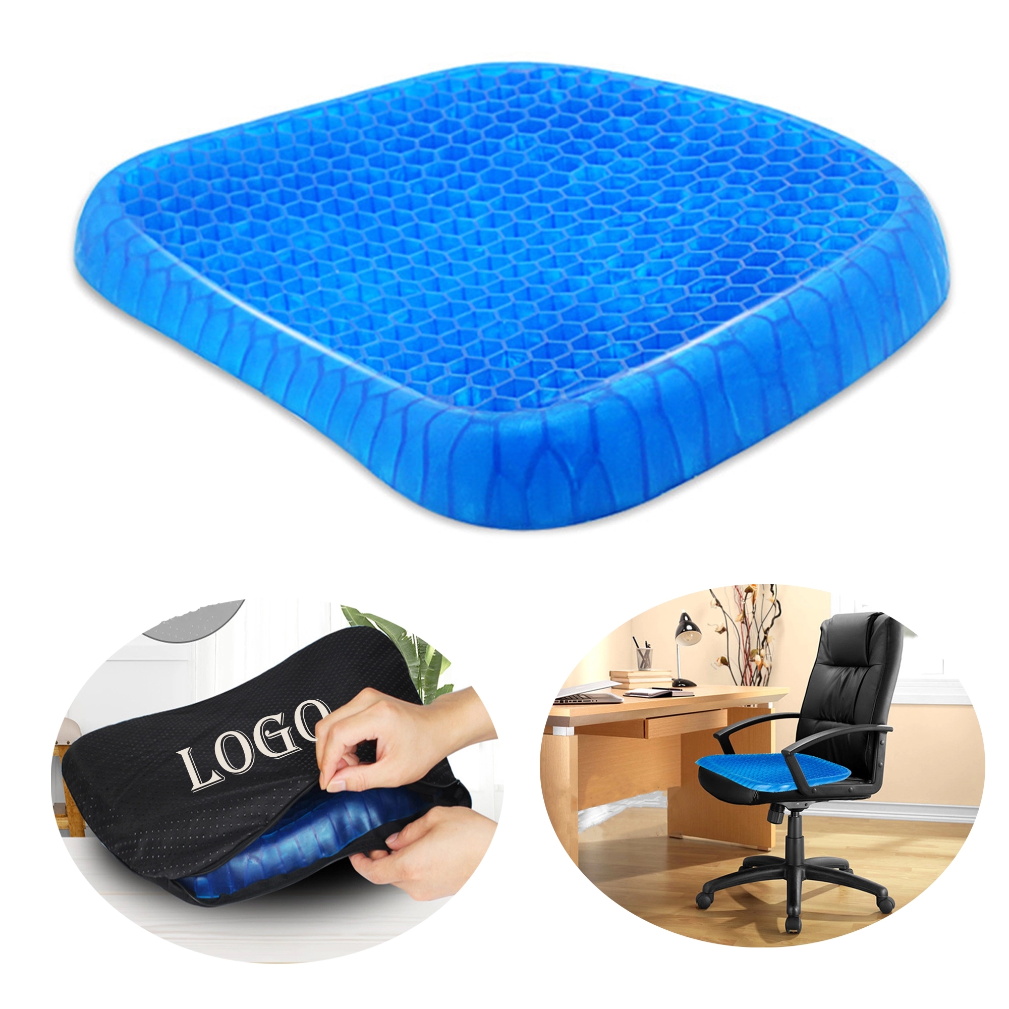 Double Deck Egg Gel Seat Cushion Honeycomb Grid Ice Mat 2