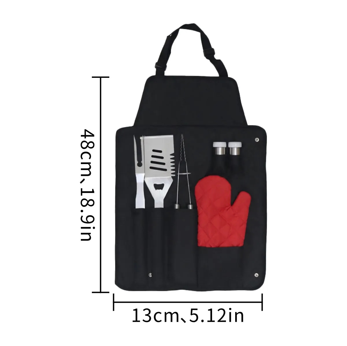 Custom 6-Piece BBQ Grill Tool Apron Set 5