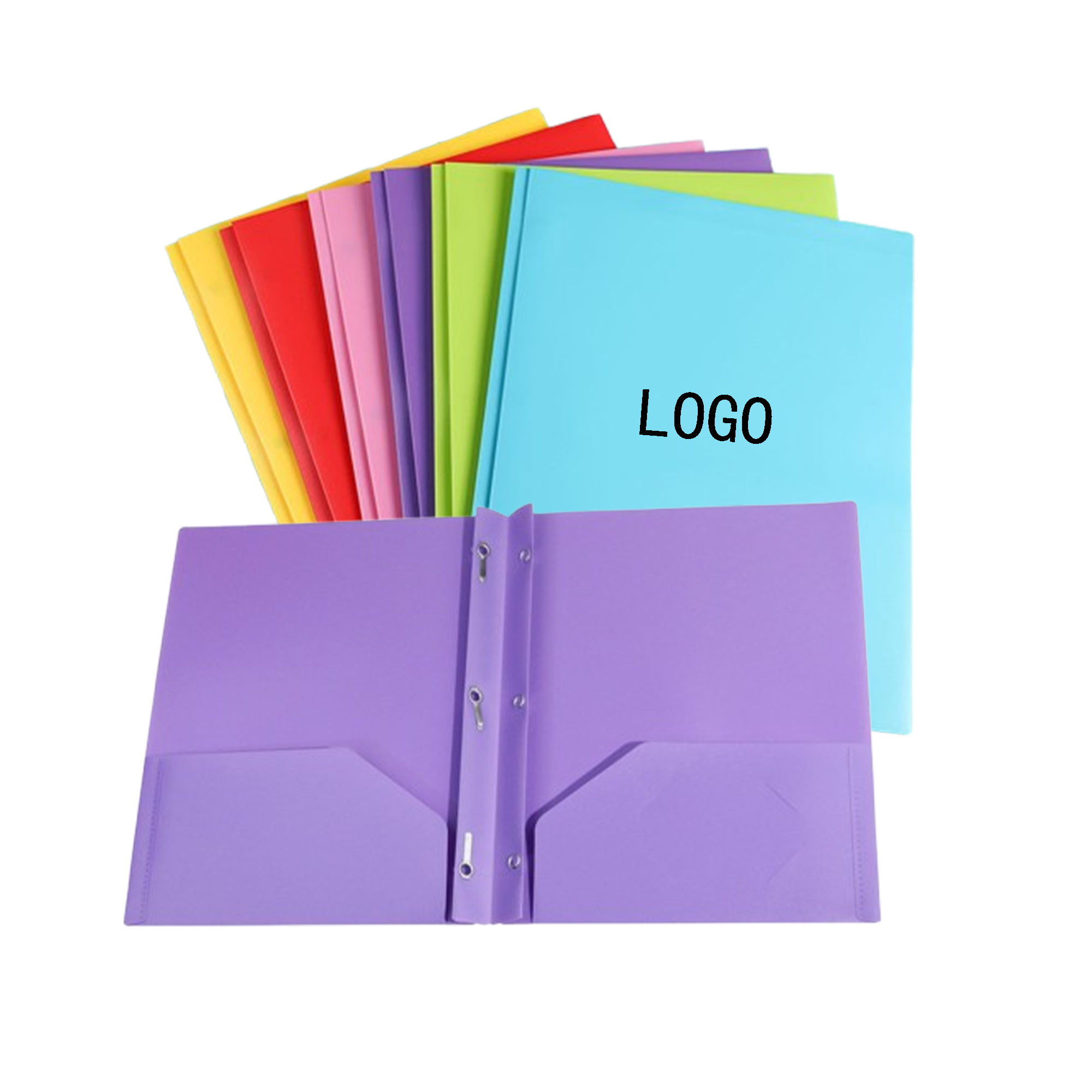 Color A4 Double Pocket Tadpole Folder 2