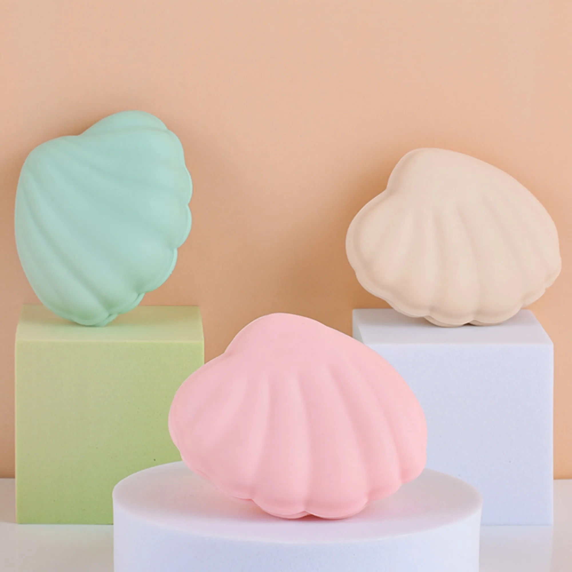Shell Shaped Silicone Jewelry Box Earring Storage Case 5
