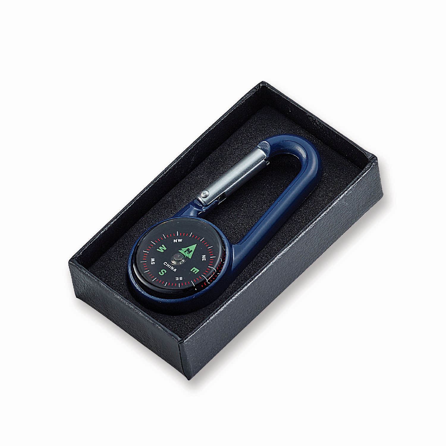 Cedar Creek® Colored Carabiner Compass - Blue 2