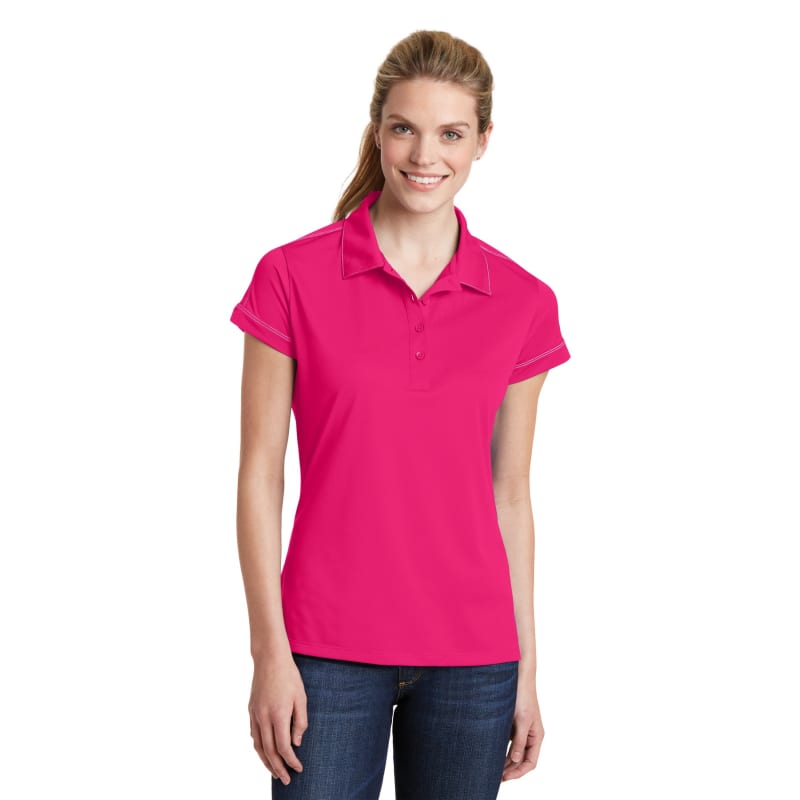 Sport-Tek Women's Contrast Stitch Micropique Sport-Wick Polo. 12