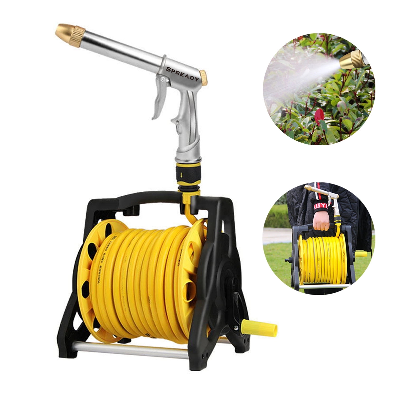 Pressure Washer Gun Set With Water Pipe Storage Rack 2