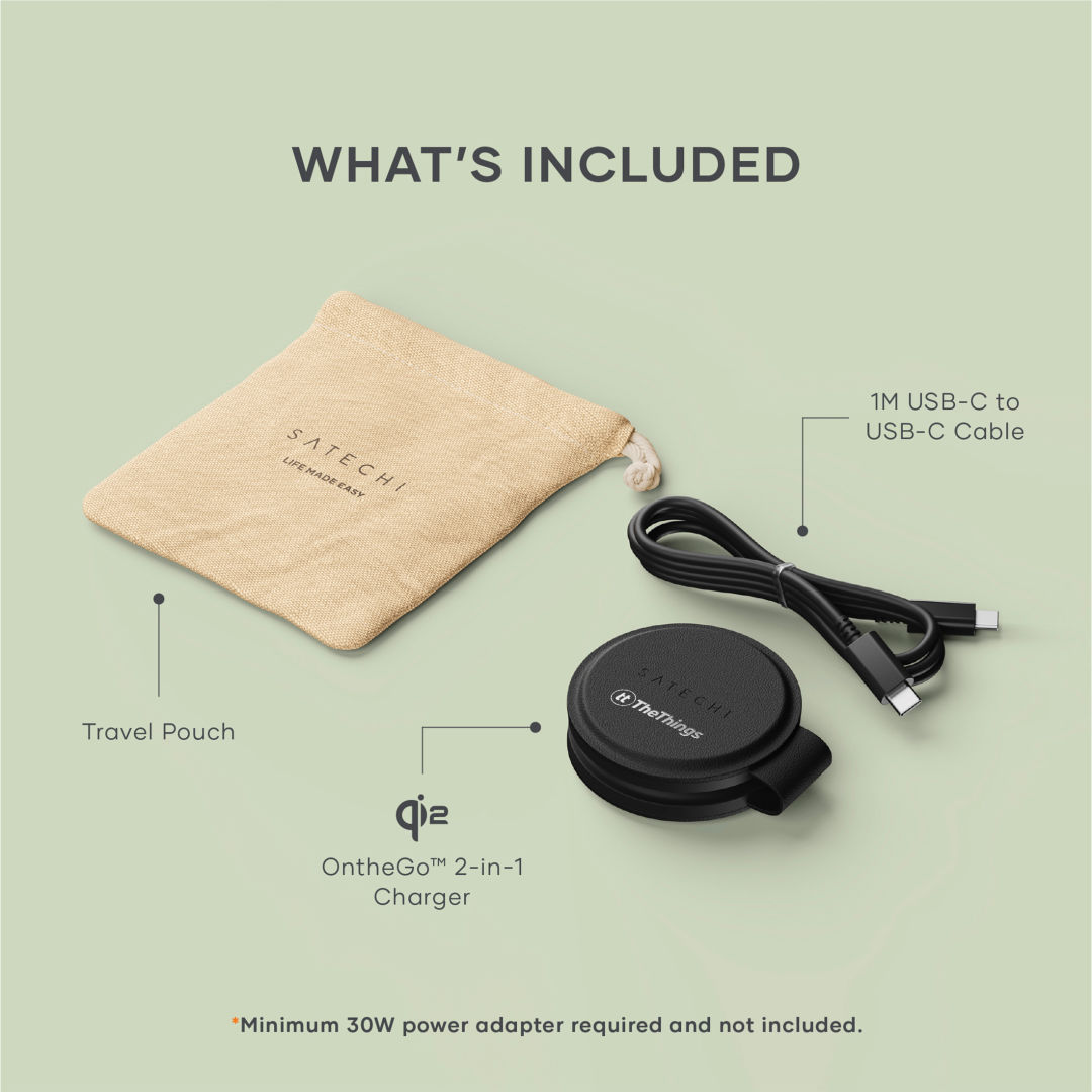 SATECHI® OntheGo™ 2-in-1 Wireless Charger 7