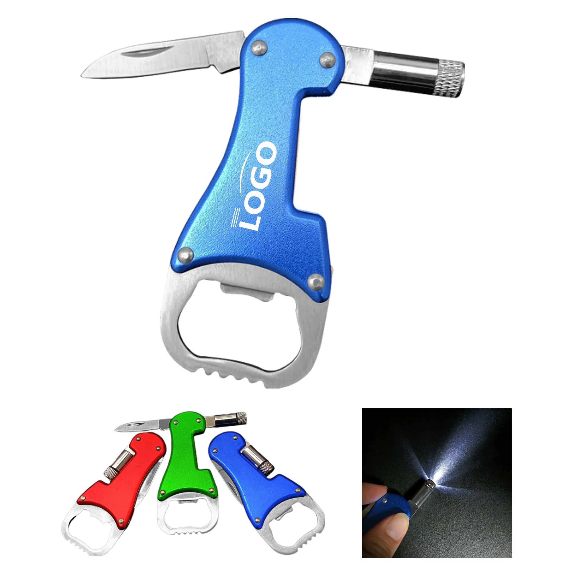 Bottle Opener Flashlight Knife 2