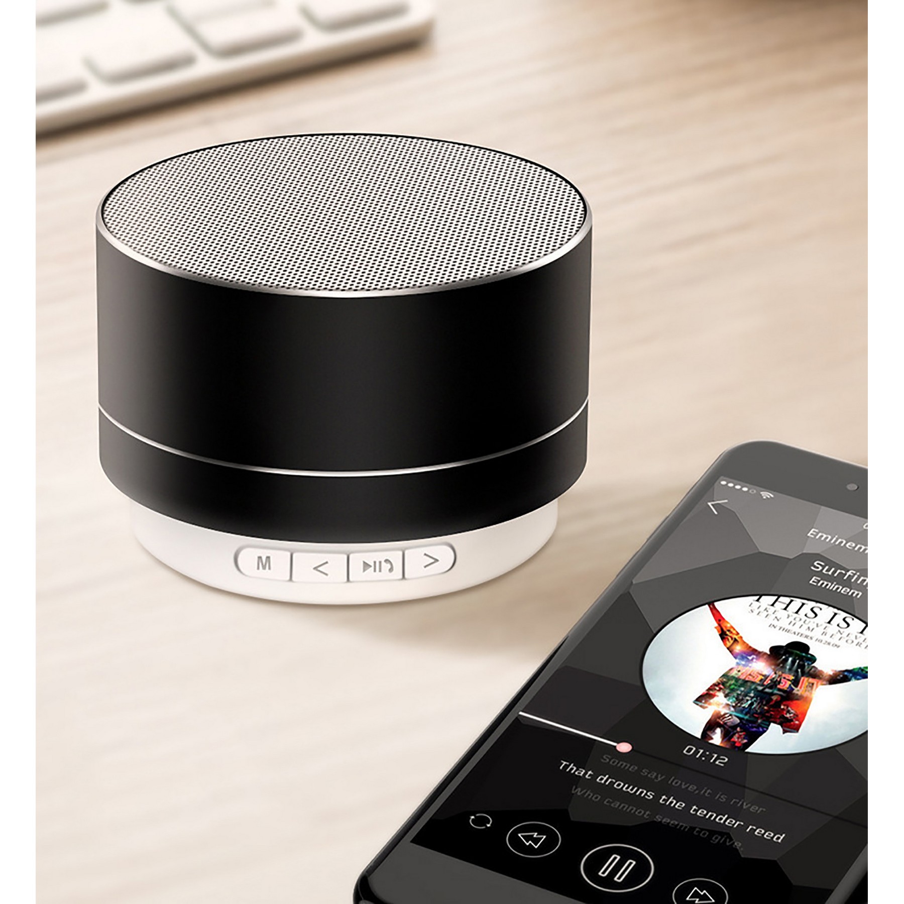 Round Mini Metal Wireless Bluetooth Speaker 2