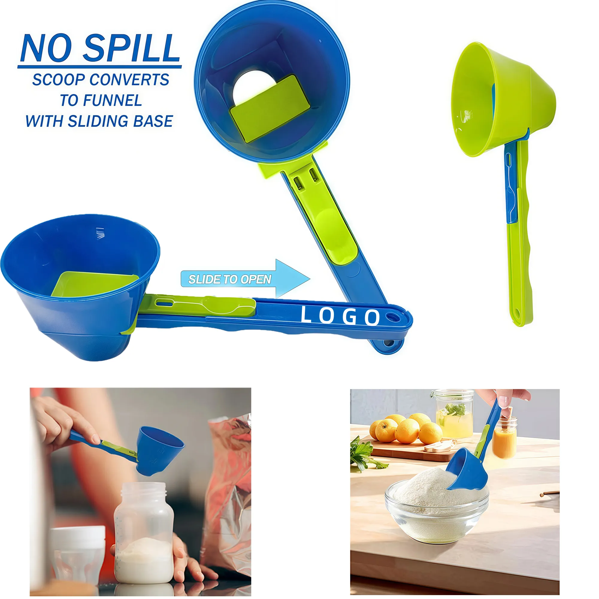 Creative Protein Powder Sliding Scoop Coffee Leak Proof Scoo 5