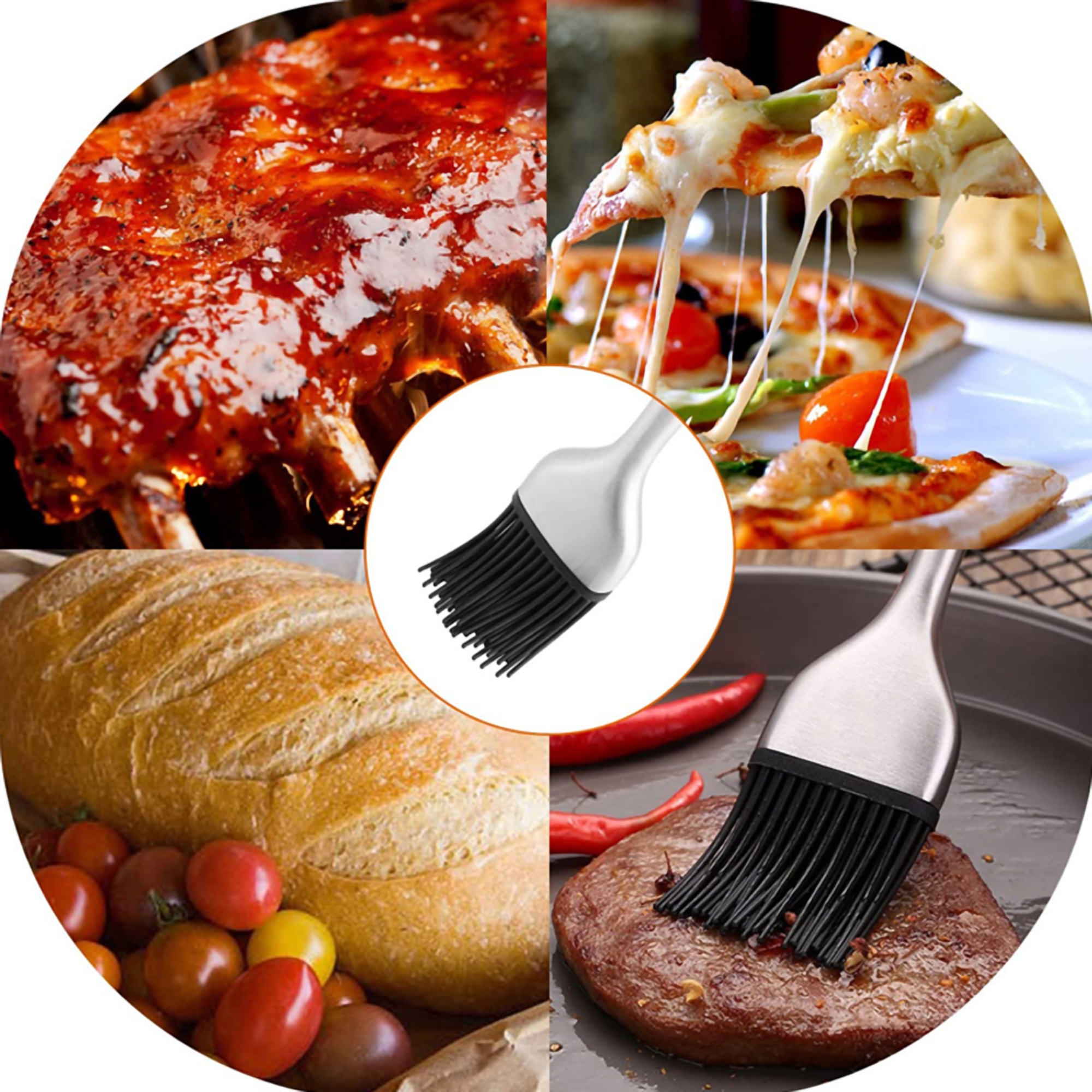 Heat-Resistant Silicone BBQ Basting Brush 5