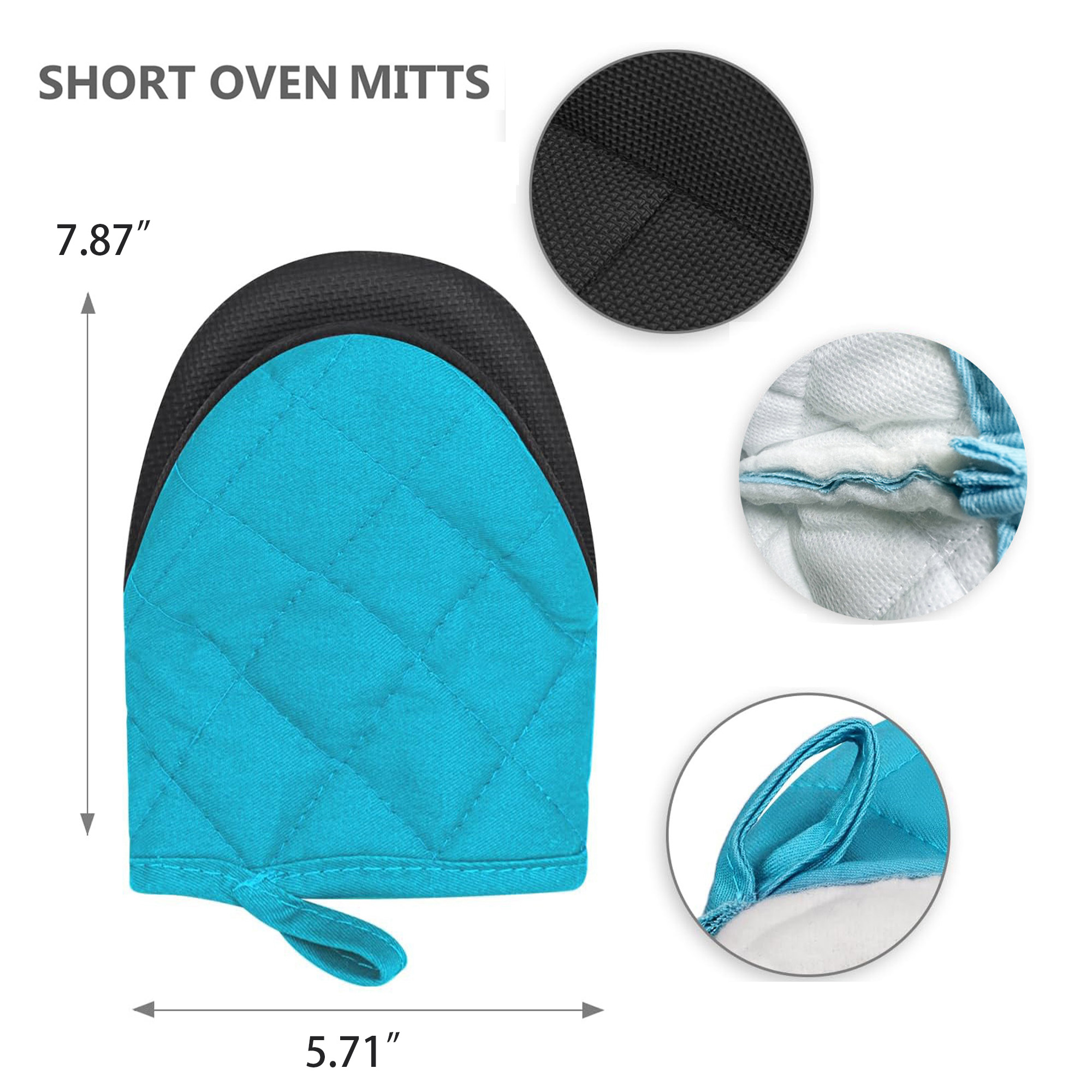 MOQ 50 Heat Resistant Silicone Kitchen Oven Mitt 3