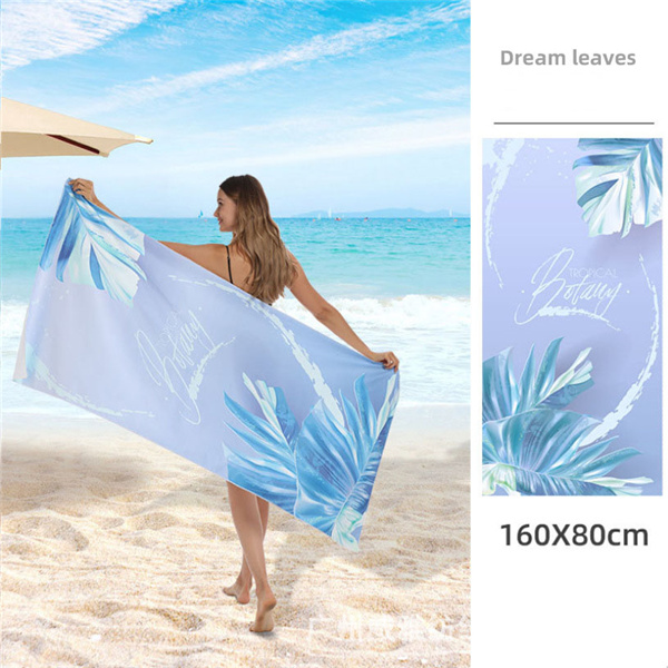Double-sided velvet absorbent and quick-drying beach towel 1