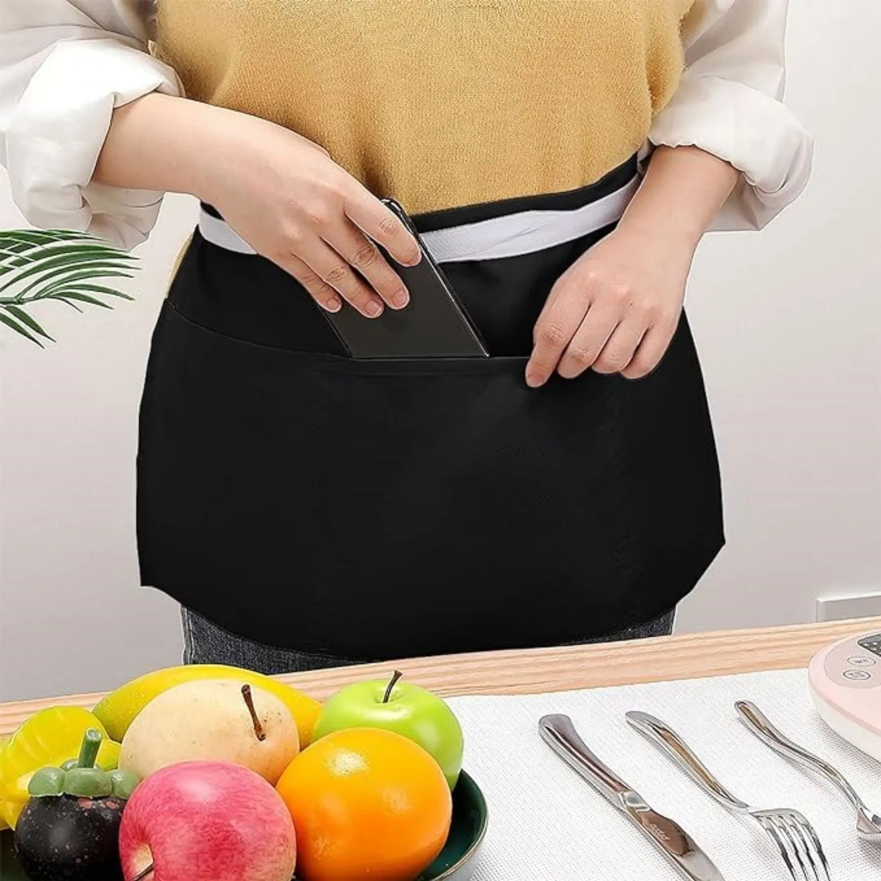 Three Pockets Chef Half Apron 23