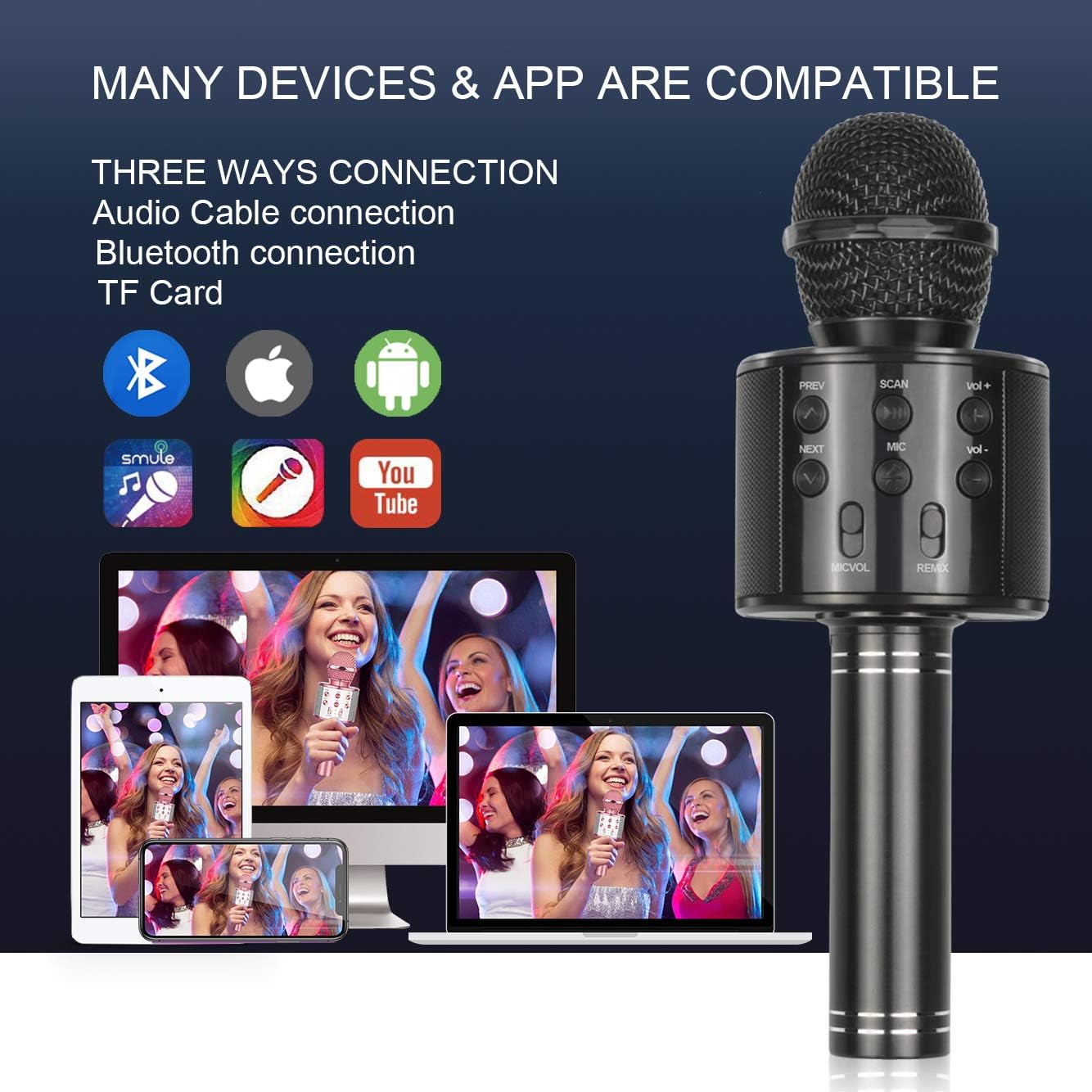 Promotek iBank® Bluetooth Karaoke Microphone 1