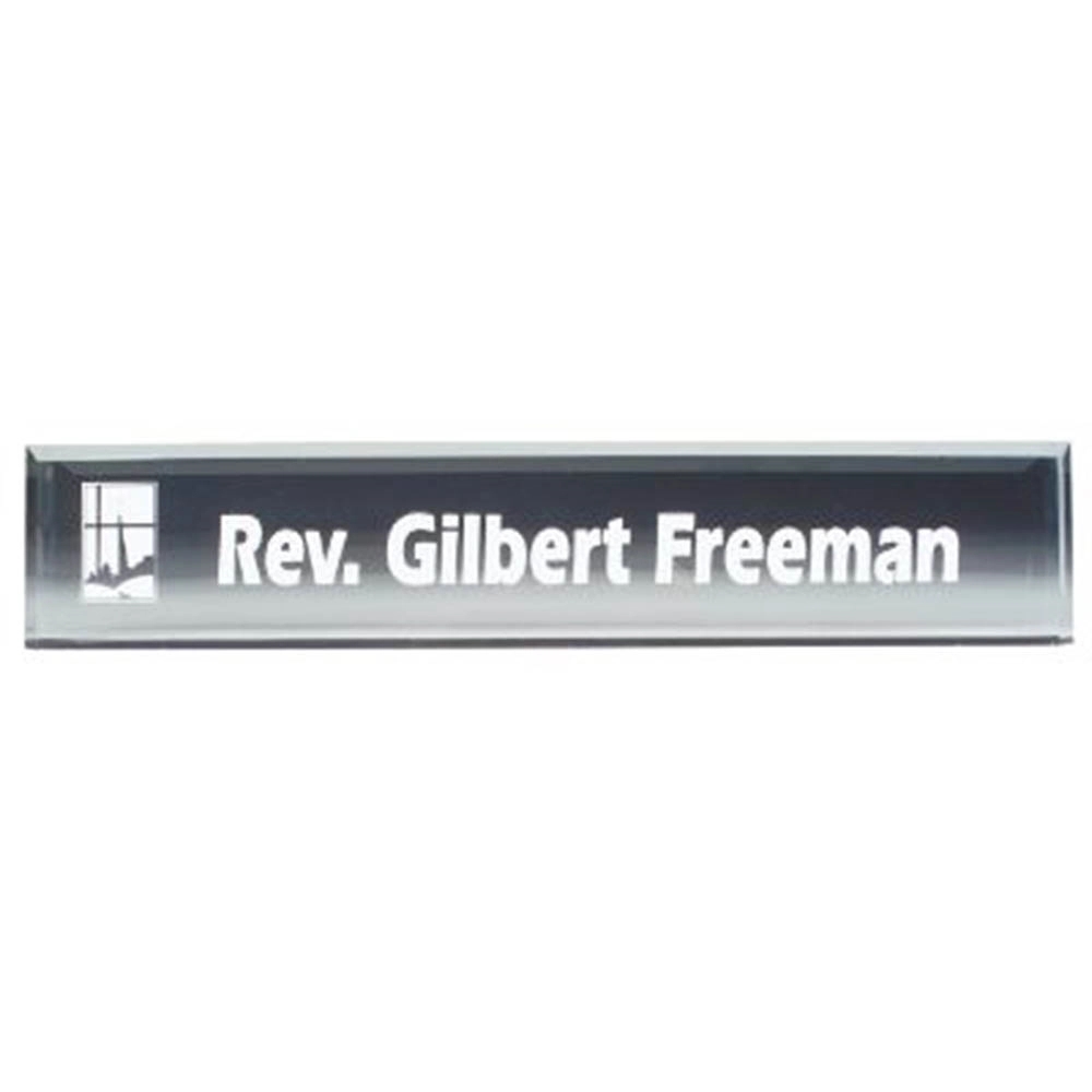 Black Acrylic Desk Wedge (10" x 2") 2
