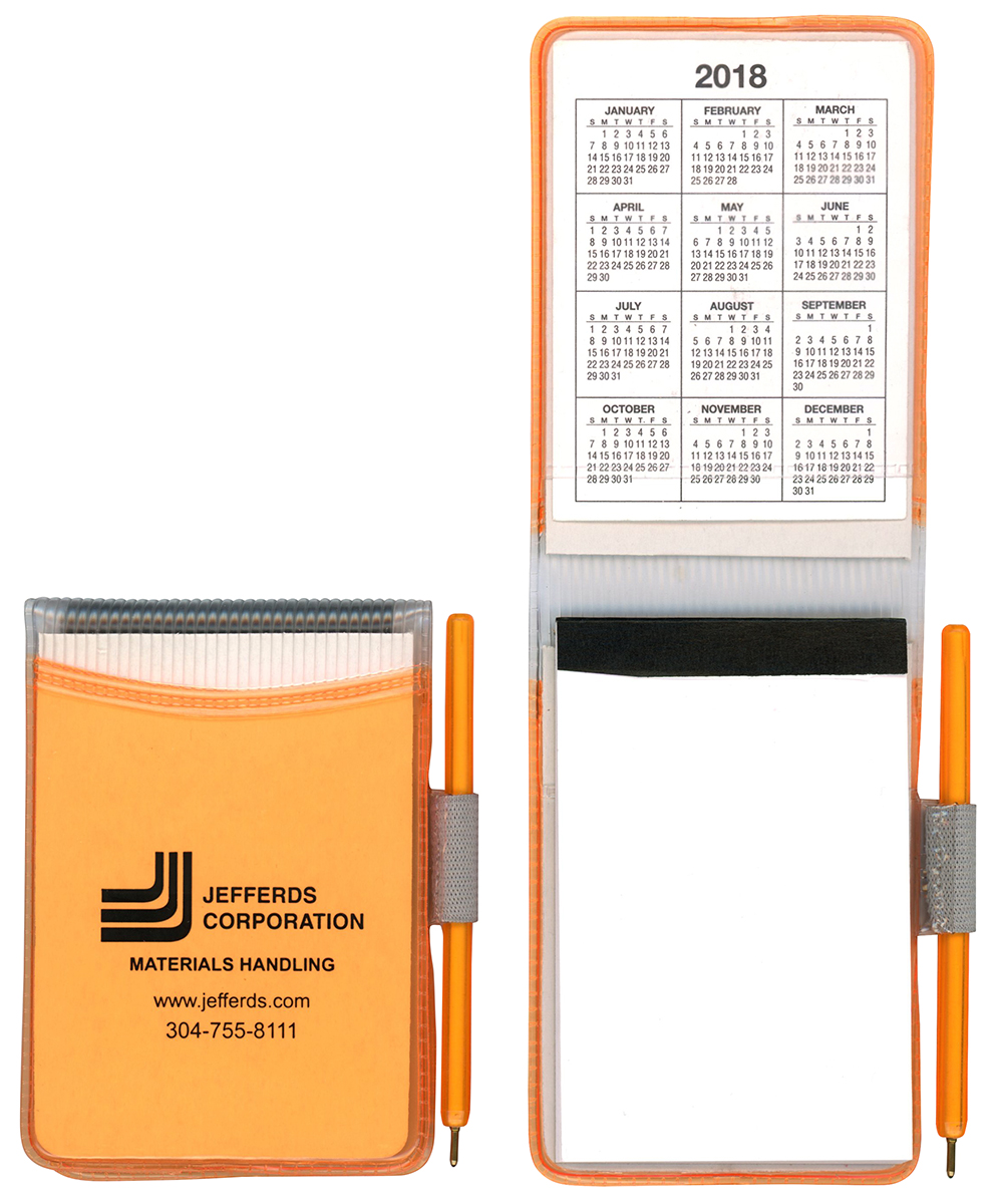Hard Cover Memo Book w/ Pad & Matching Pen (30 Page Insert) 2