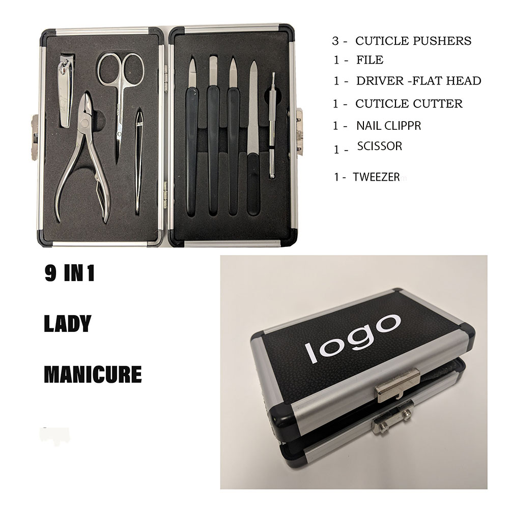 9 in 1 LADY MANICURE SET IN ALUMINUM CARRYING CASE 1