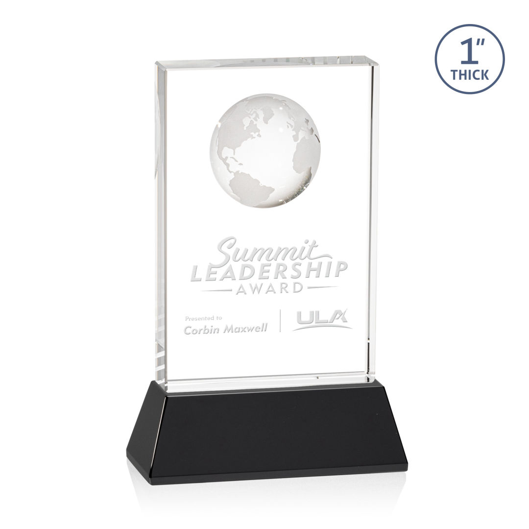Ambassador Globe Award on Base - Black 2