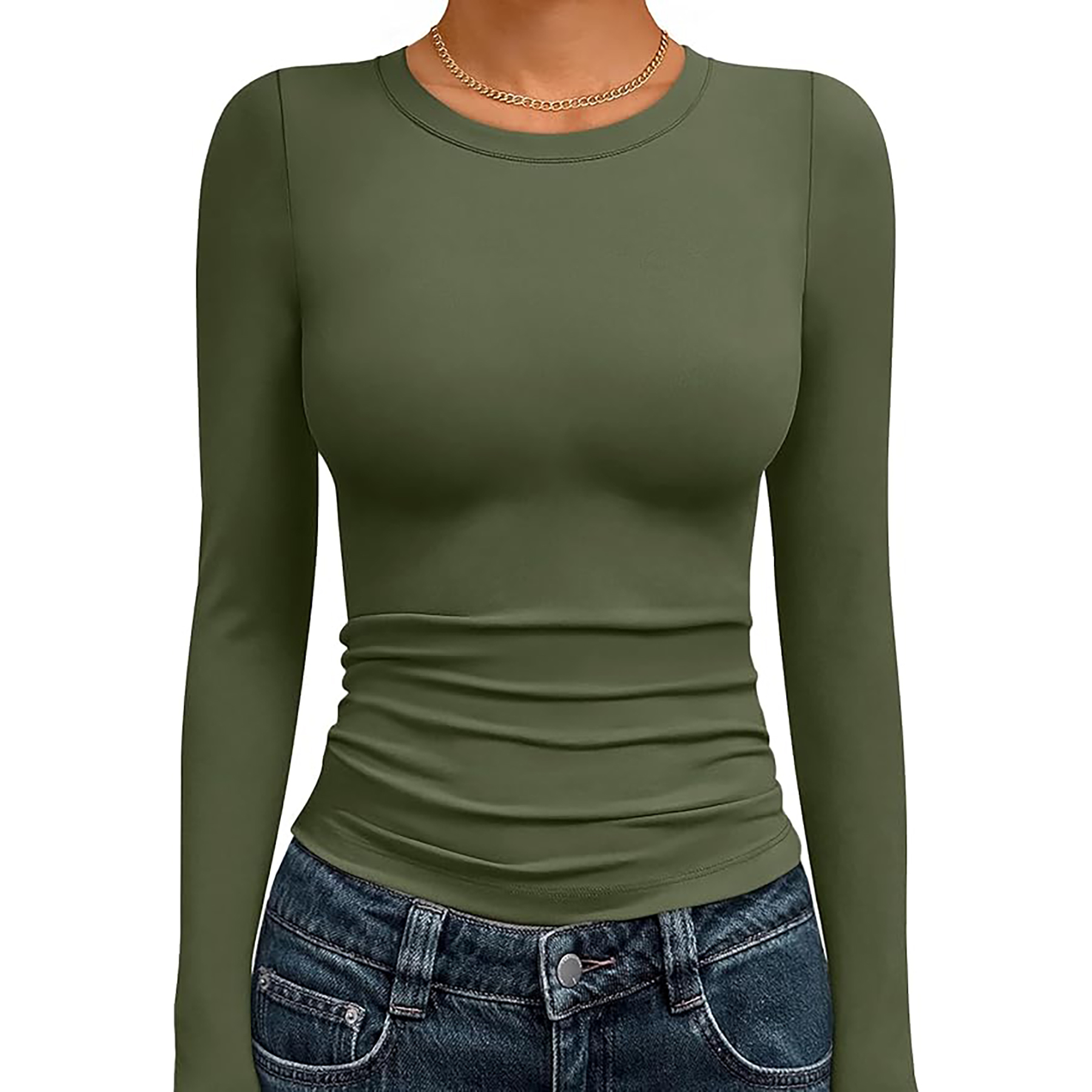 Women's Basic Round Neck Crop Top 3