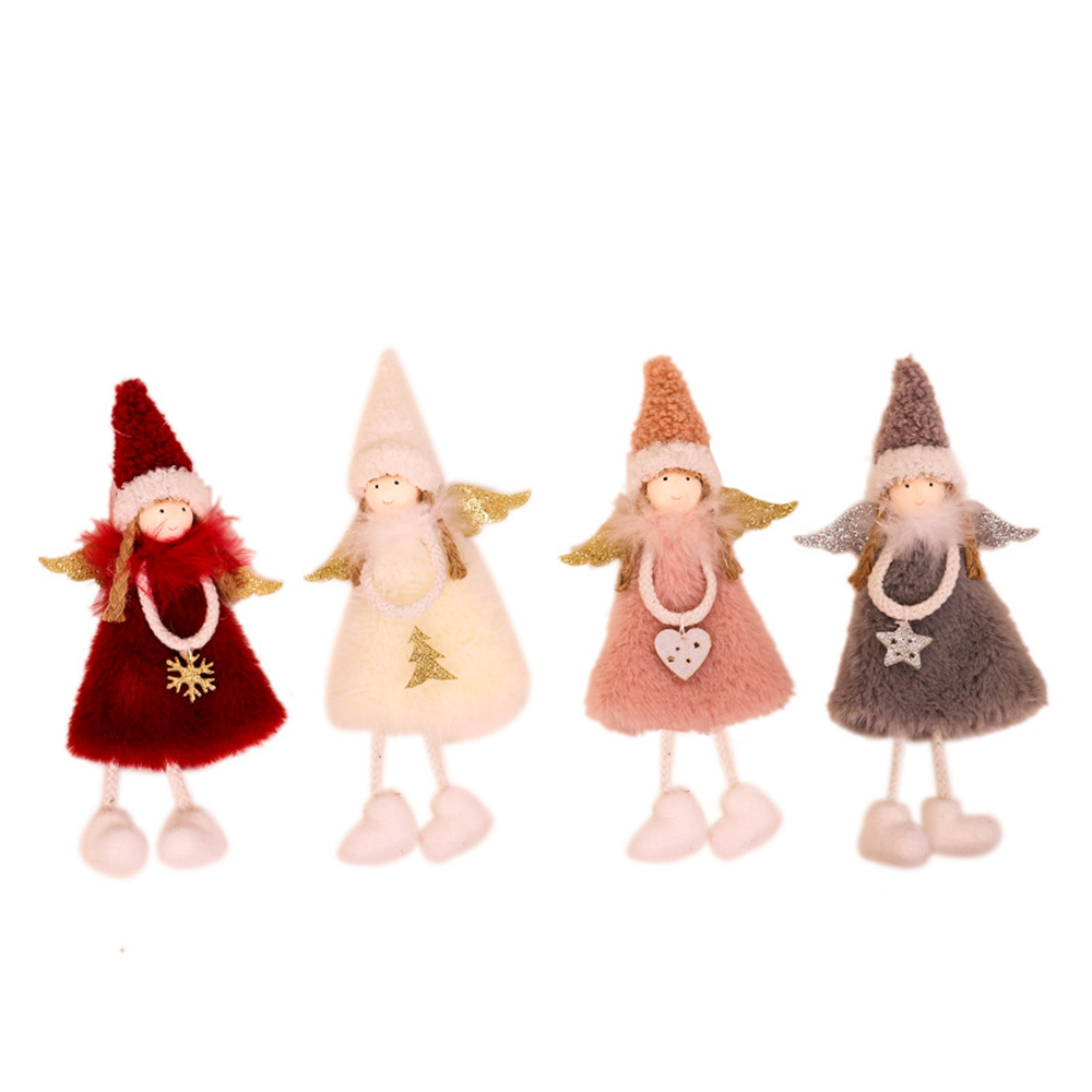 Christmas Fluffy Doll Feather Angel Pendant