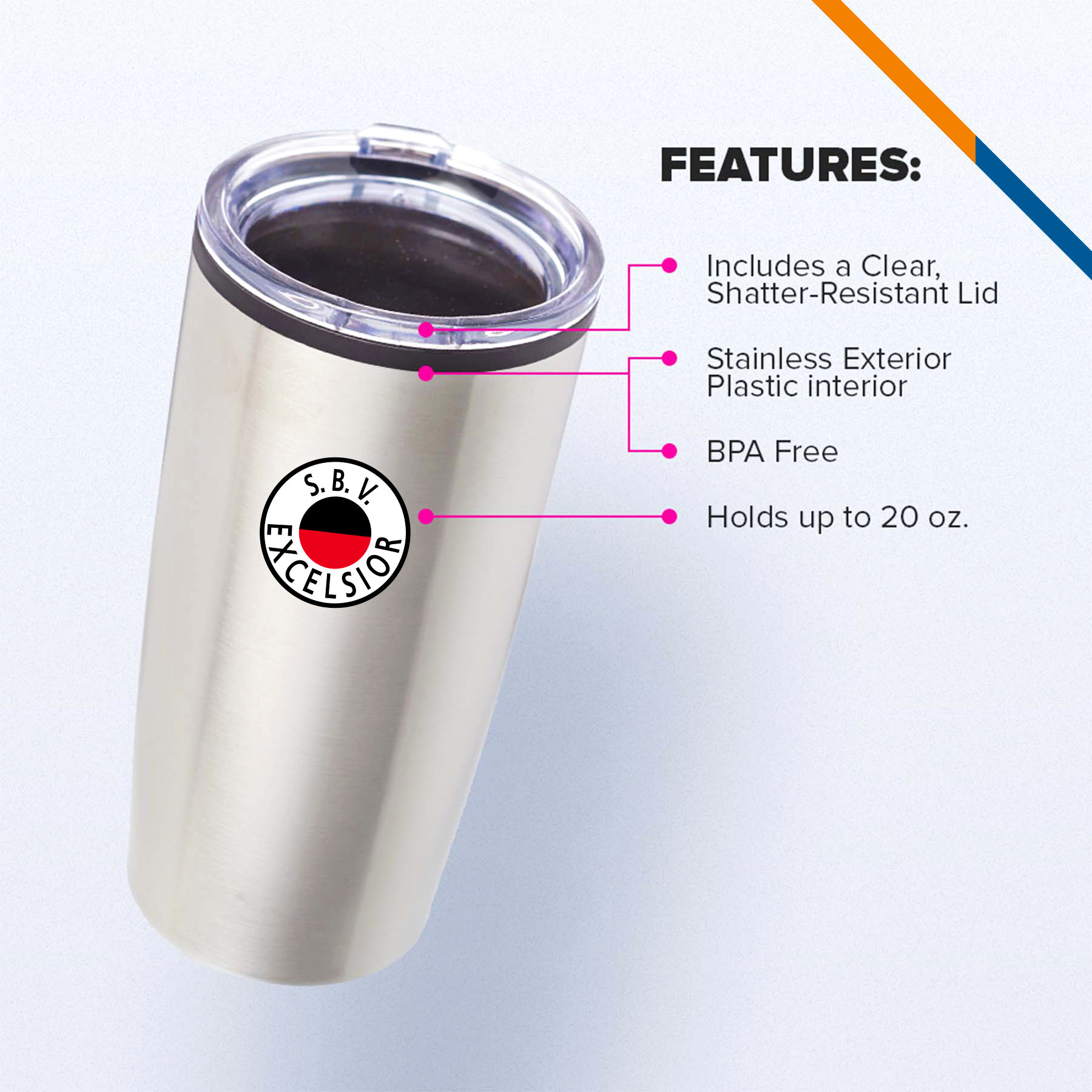Fromar Plastic Tumbler - 20 OZ. 10