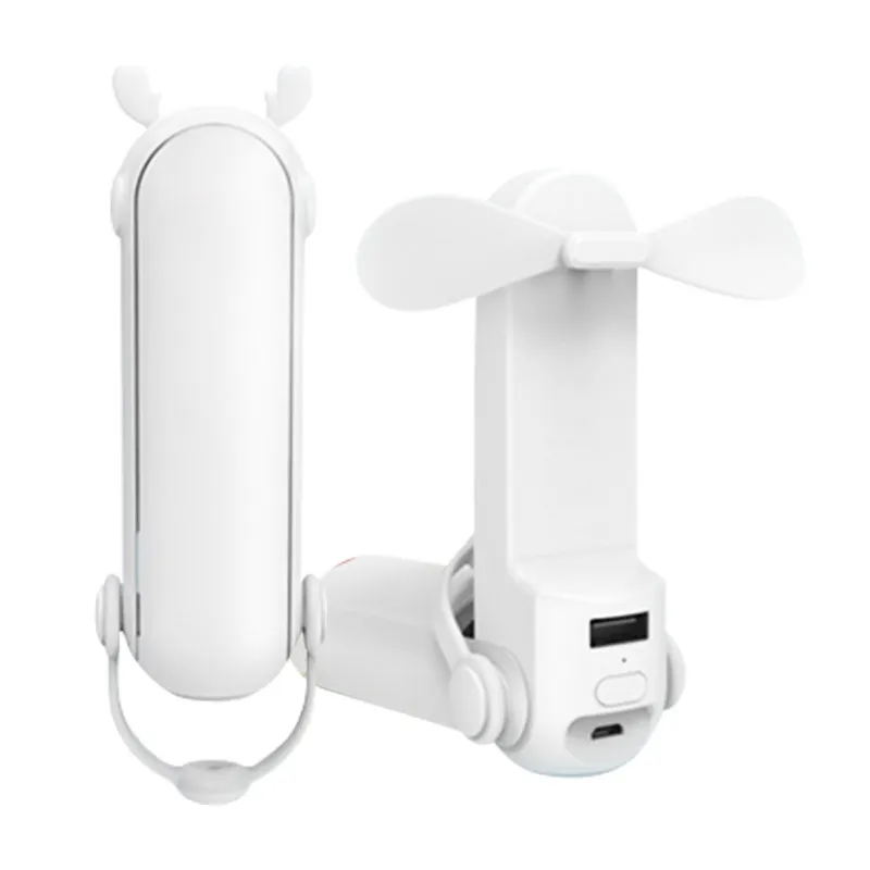 Portable Folding USB Power Bank Charging Small Fan 3