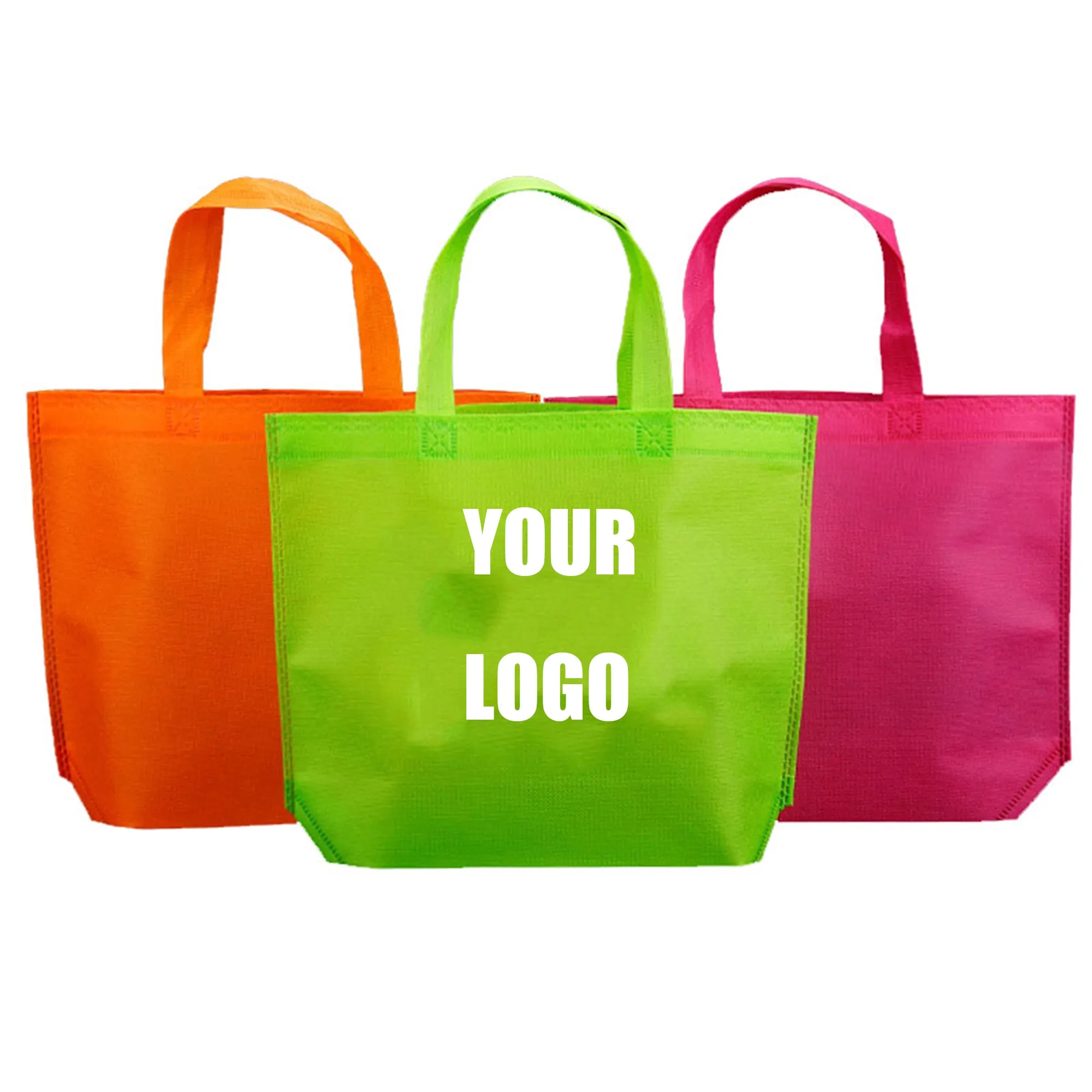 Medium-sized Custom Non-woven Grocery Tote Bag 5
