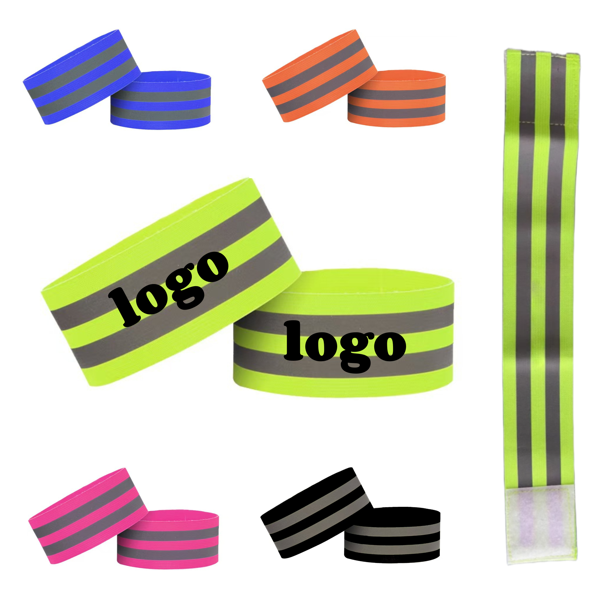 Custom Reflective Wristbands-Heat Transfer Logo & (MOQ 50) 2