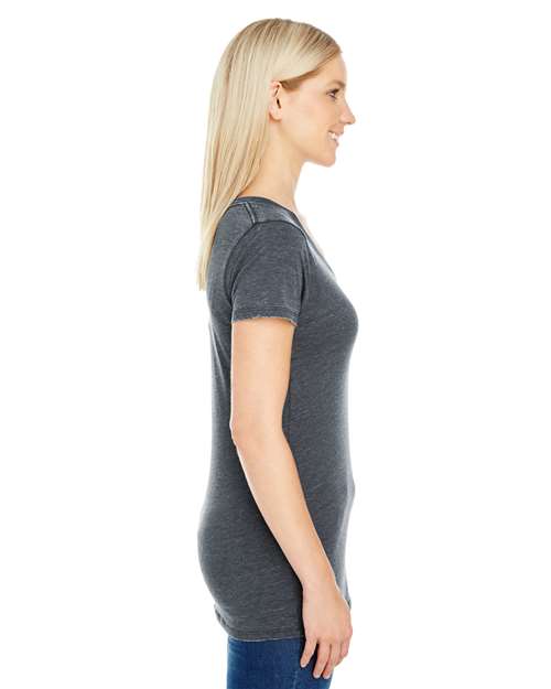 Women's Vintage Dye V-Neck T-Shirt - 208B 5