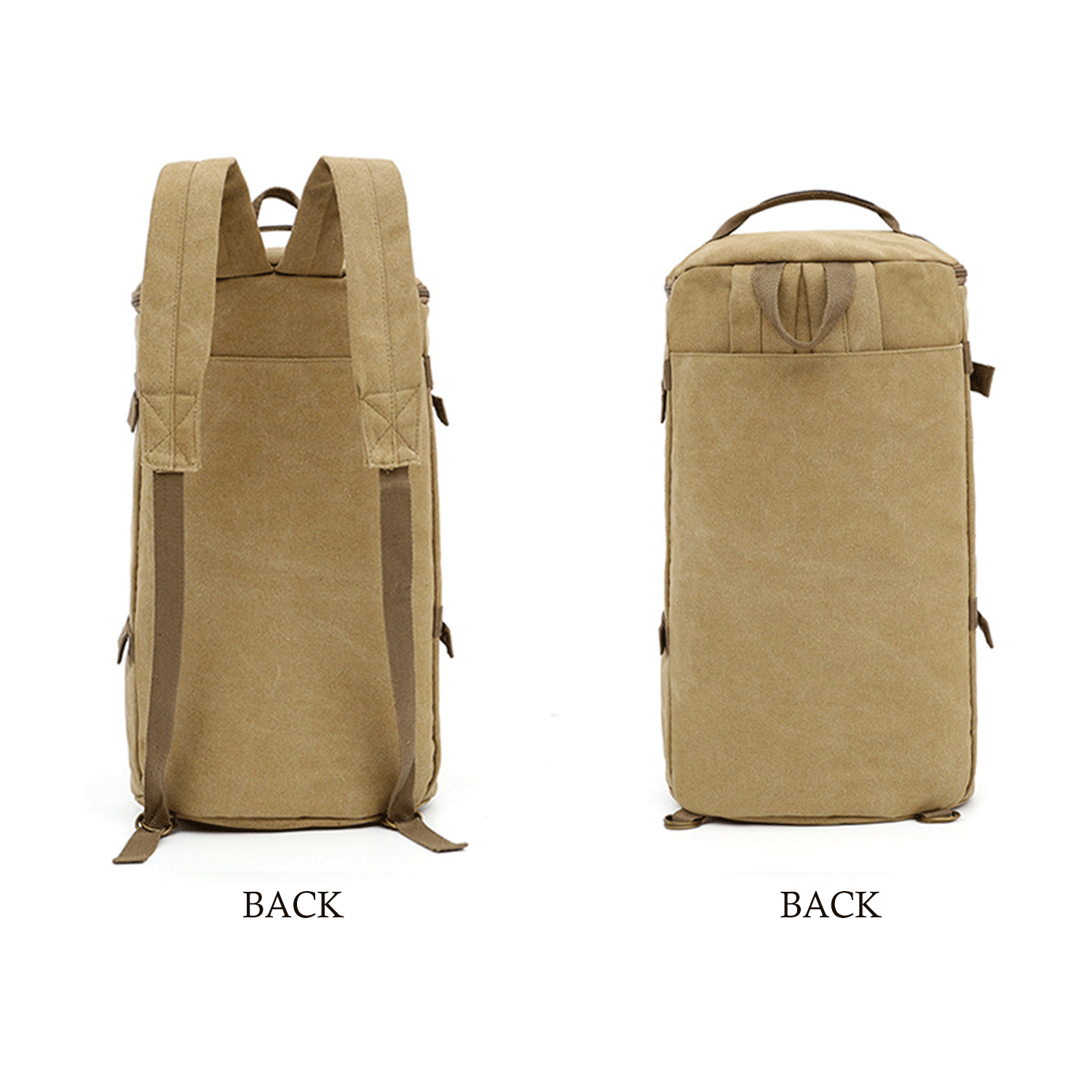 Multi-function Vintage Canvas Portable Backpack Duffel Bag 6
