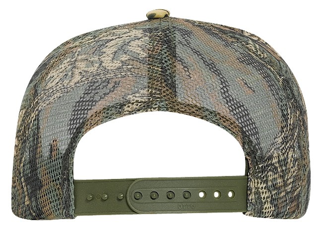 OTTO CAP® Camouflage 5 Panel Mid Profile Mesh Back Trucker Hat 16