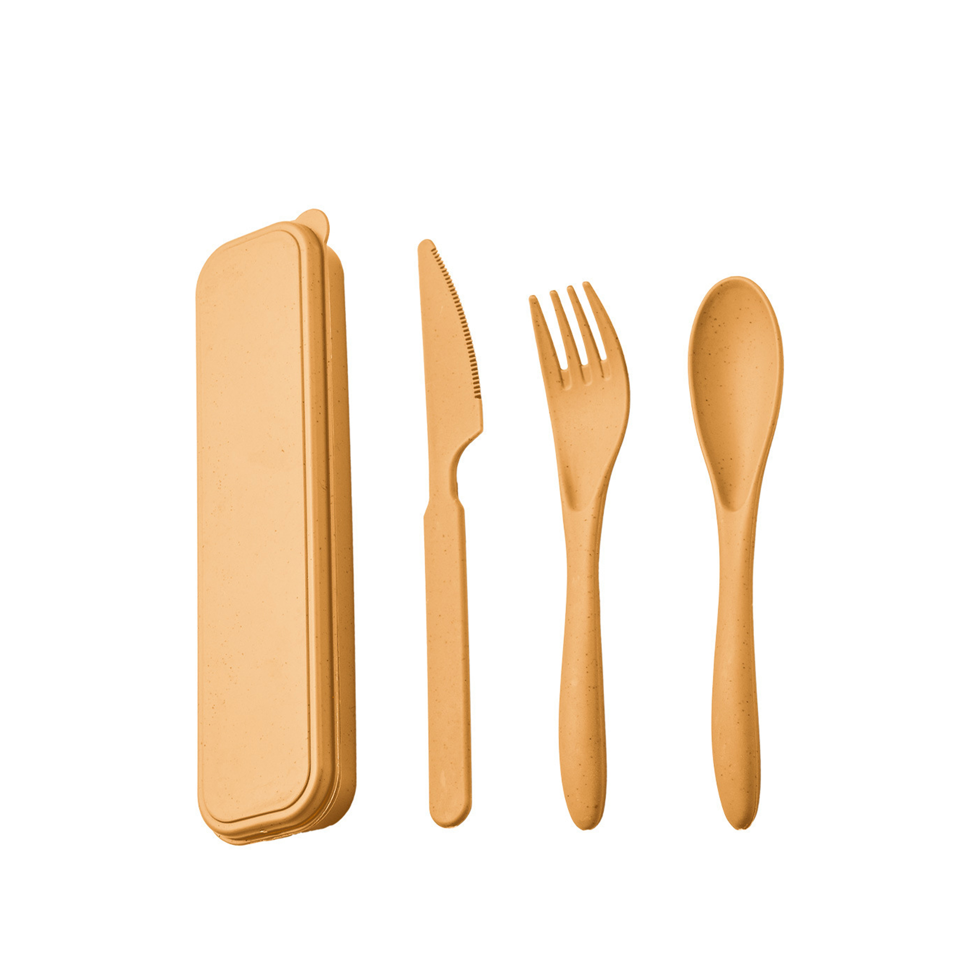 Wheat Straw Cutlery Travel Set With Carry Case 5