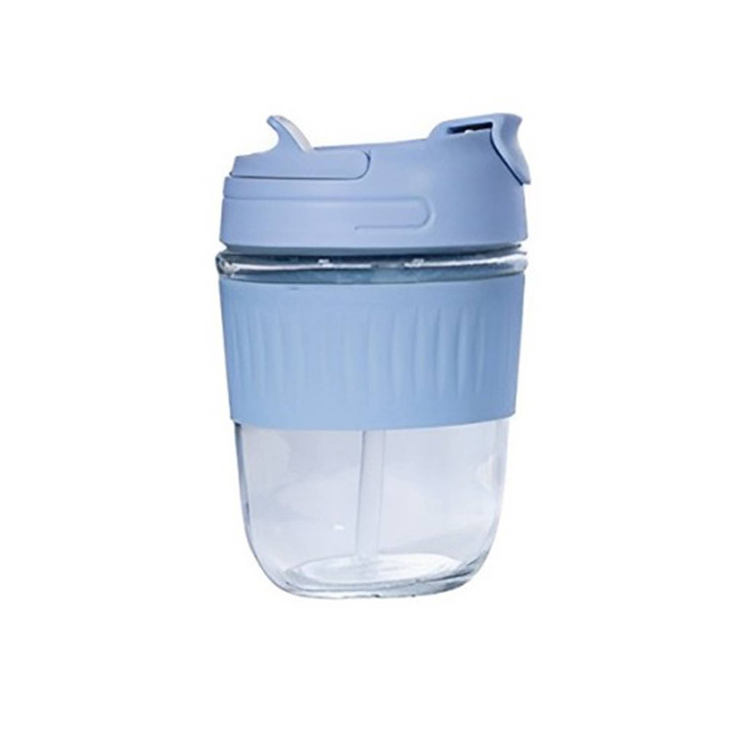 12 Oz Large Capacity Glass Water Bottle With Straw 6