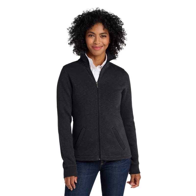 Port Authority Women's Slub Fleece Full-Zip Jacket. 4
