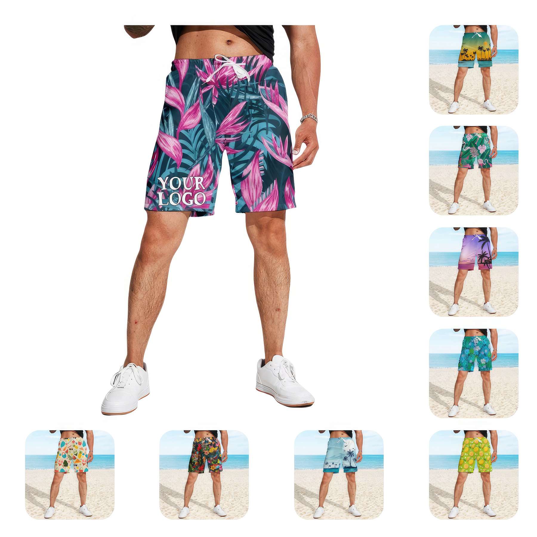 Digital Printing Swimming Trunks Beach Shorts 2