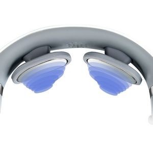 White Rechargeable Electric Neck Massager With Magnetic Electrode Pads 11