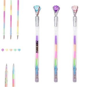 4 Colors Refills Pen With LED Diamond 4