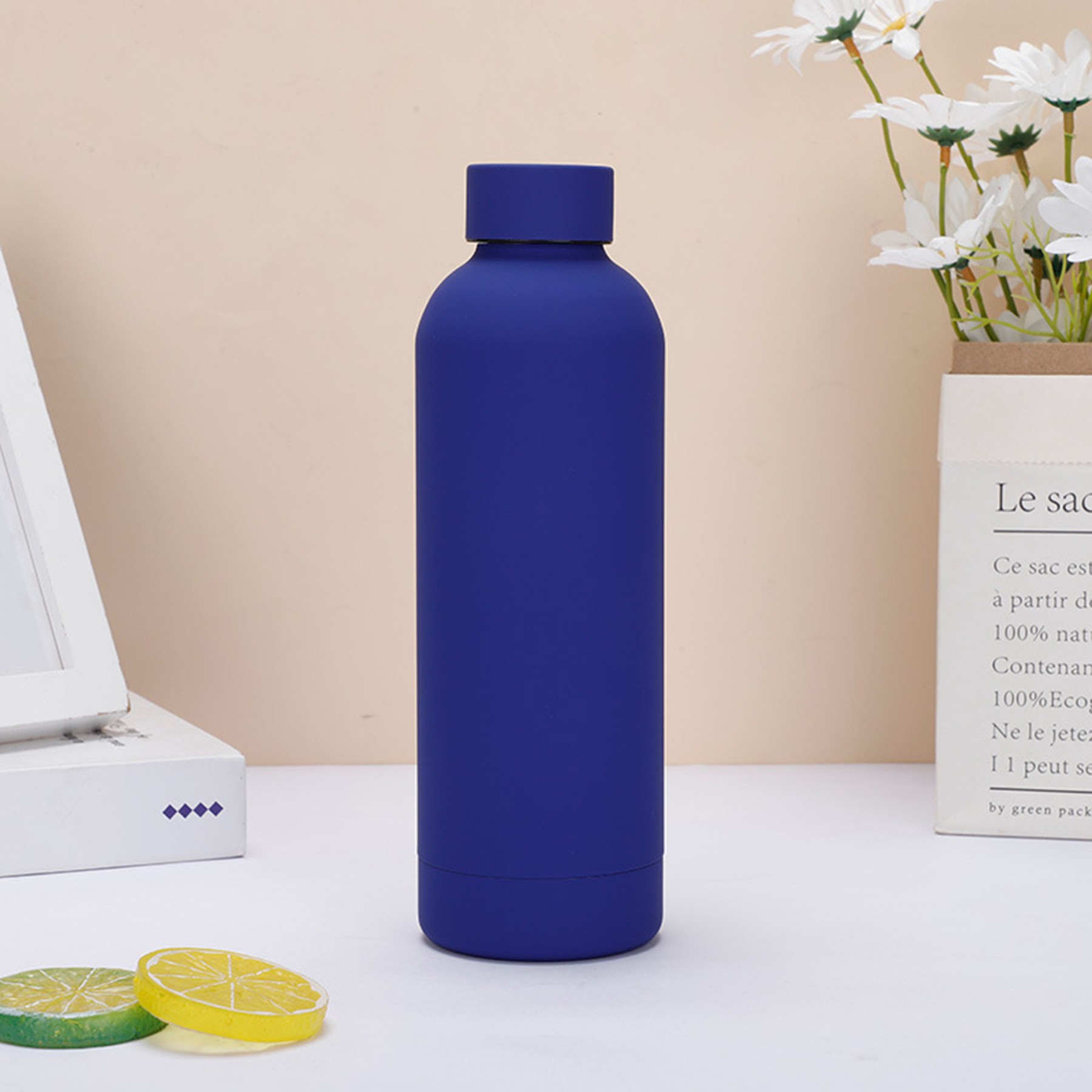 500Ml/17Oz Stainless Steel Frosted Rubber Insulated Water Cup 8