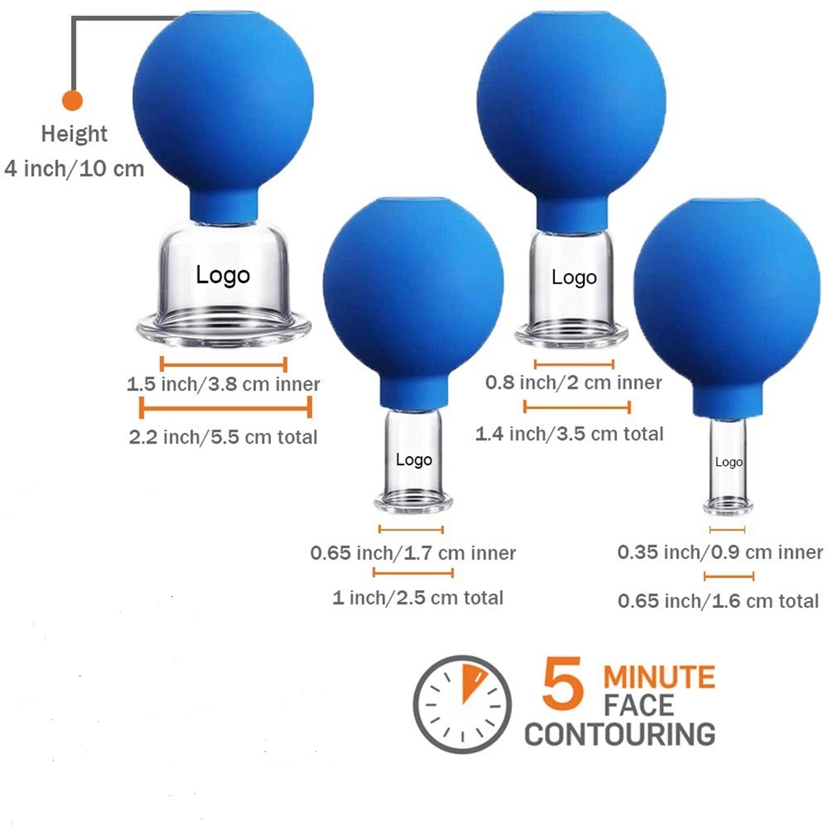 Glass Facial Cupping Set 3