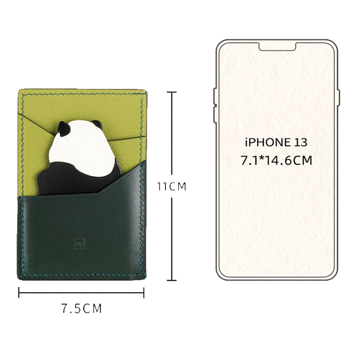 Panda slim PU leather credit card holder bag 2