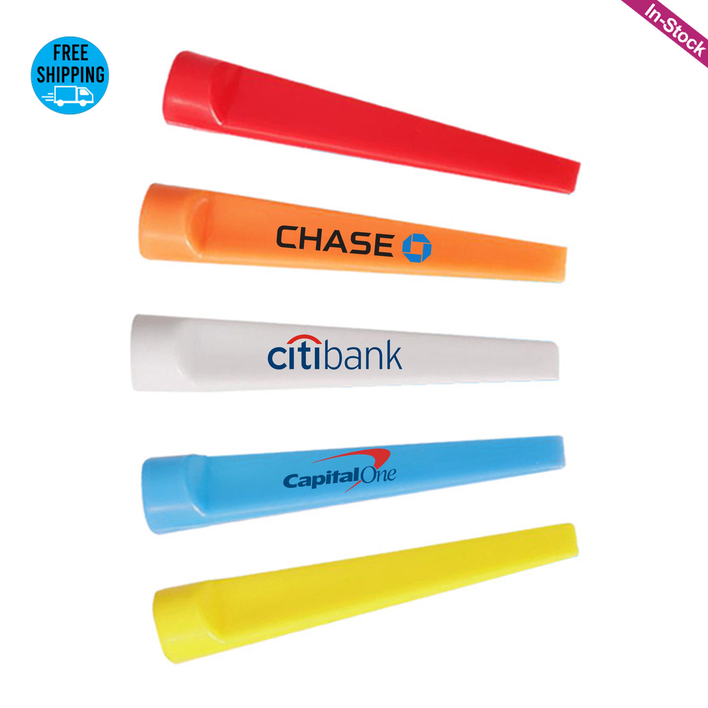 Plastic Wedge Golf Tees 2 3/4"- Two Color Printed 6