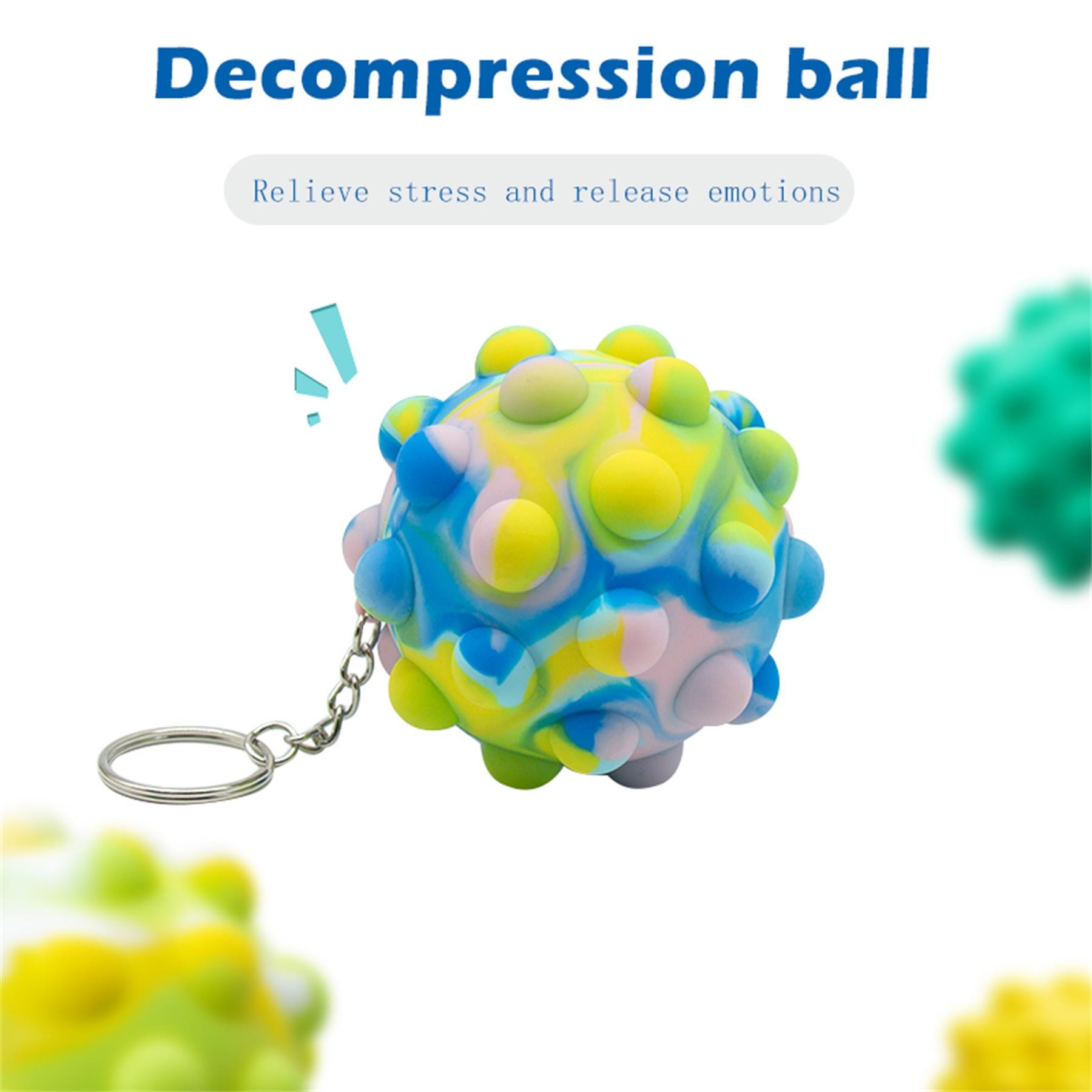 Push Bubble Squeeze Ball Toy Key Chain 2