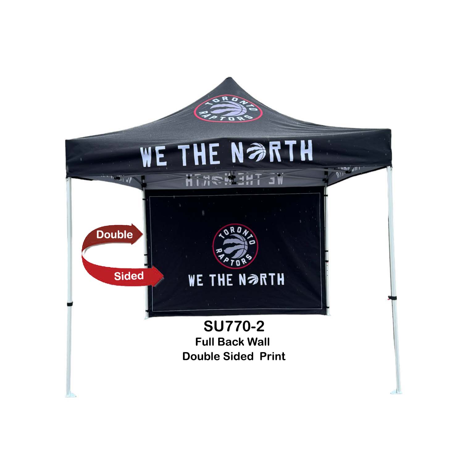 24 Hr Express Ship - Full Back Wall for 10x10 Tent Kit, Sublimated, Double Sided Print 4