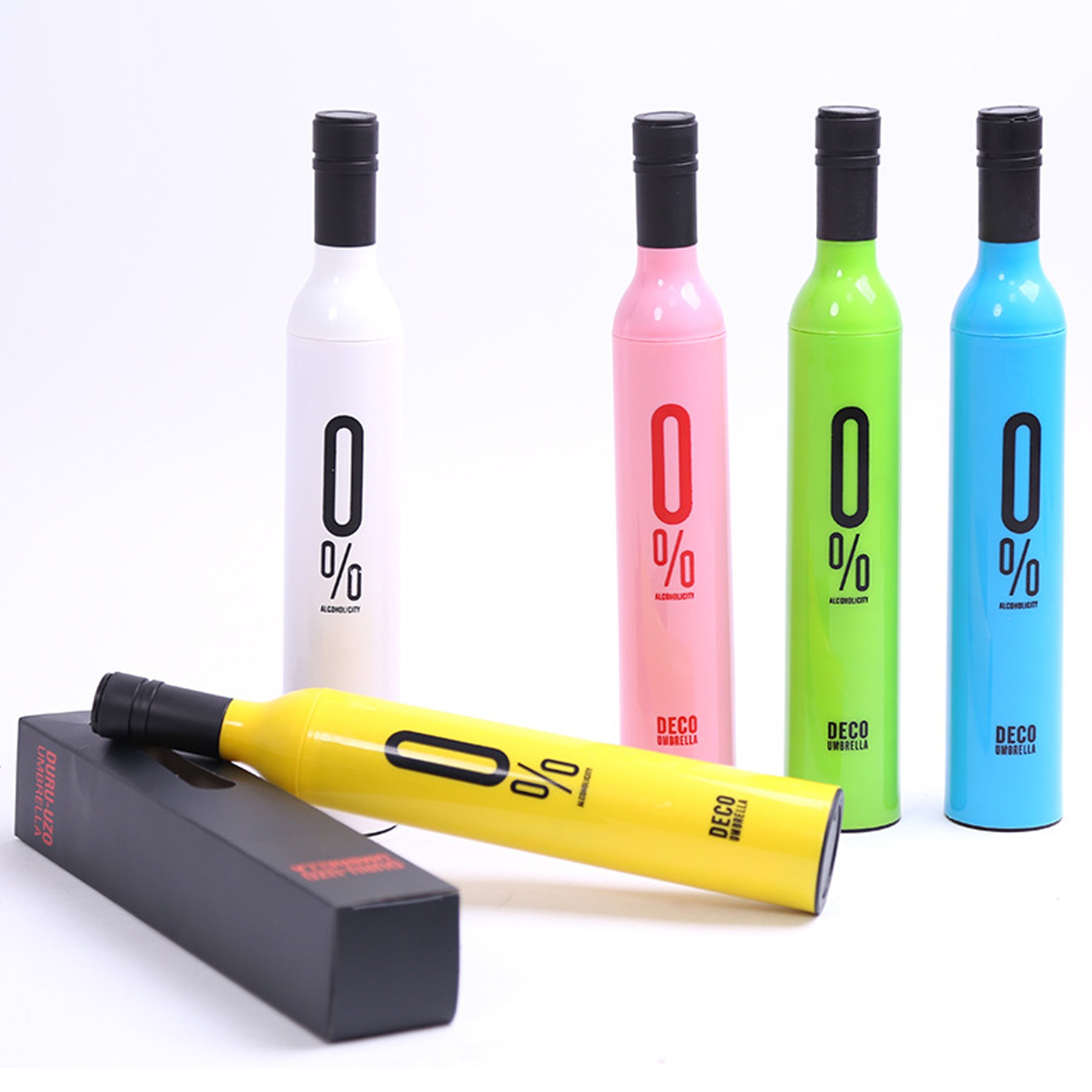 Folding Wine Bottle Rain Umbrella 3