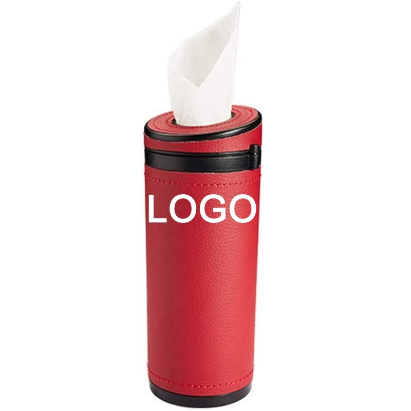 Custom Gift Car Tissue Box - Cylinder Leather Napkin Holder 3