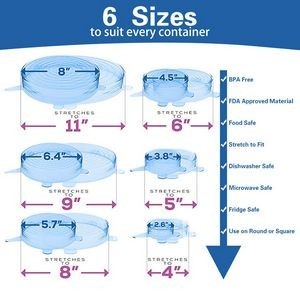 7 In 1 Silicone Food Storage Cover Lids With Reusable Bag 15
