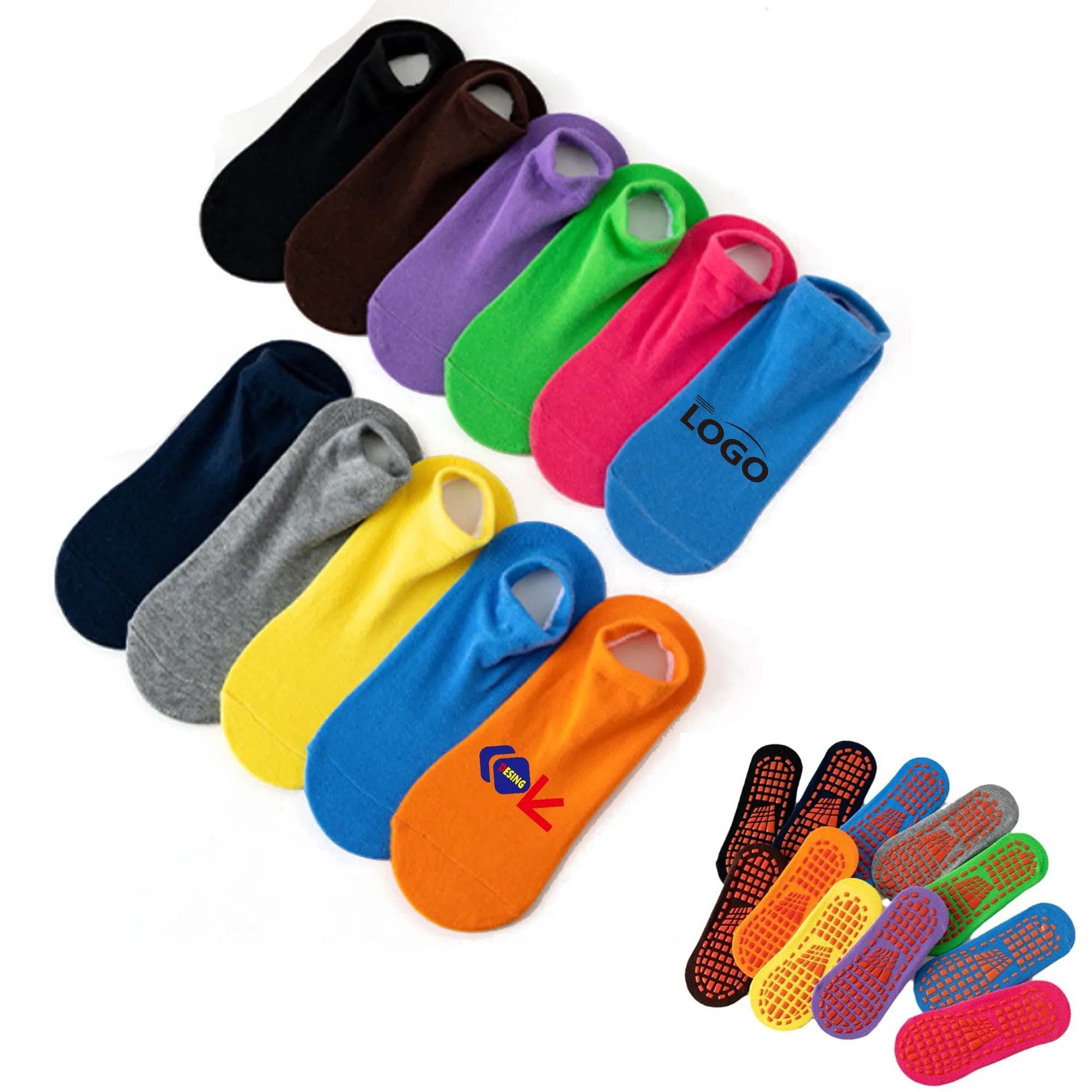 Indoor Trampoline Non Slip Socks MOQ 10pairs 4