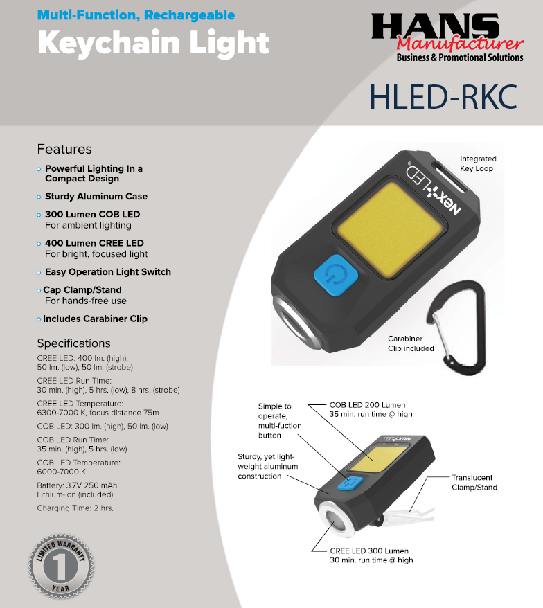 NextLED Rechargeable Key Chain Light 9