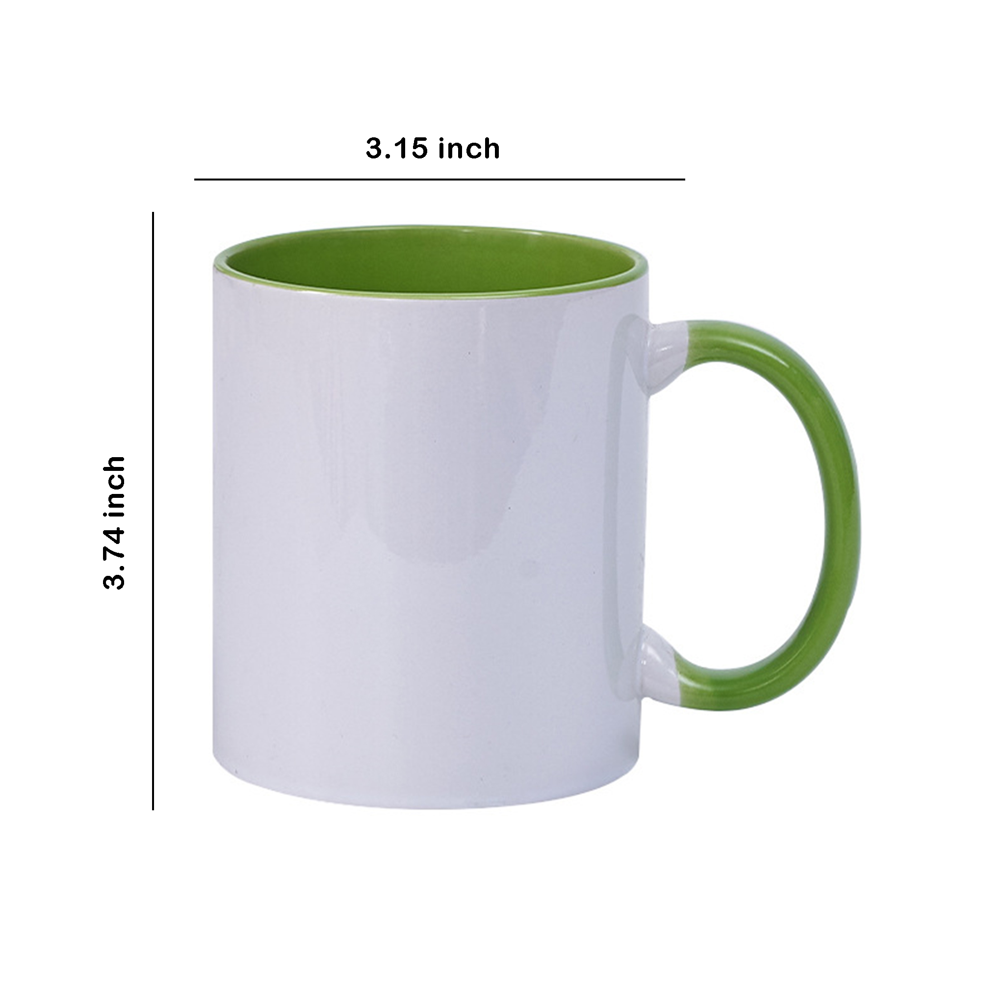11oz Custom Sublimation Color Rim Mug 9